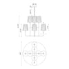 Plisse 30-in Matte Black/Opal Matte Glass 8 Lights Chandeliers