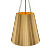 Plisse 16-in Aged Gold 1 Light Pendant