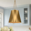 Plisse 16-in Aged Gold 1 Light Pendant