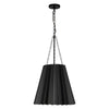 Plisse 16-in Matte Black 1 Light Pendant
