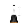 Plisse 16-in Aged Gold 1 Light Pendant