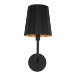 Plisse 7-in Matte Black 1 Light Wall/Vanity