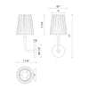 Plisse 7-in Aged Gold 1 Light Wall/Vanity