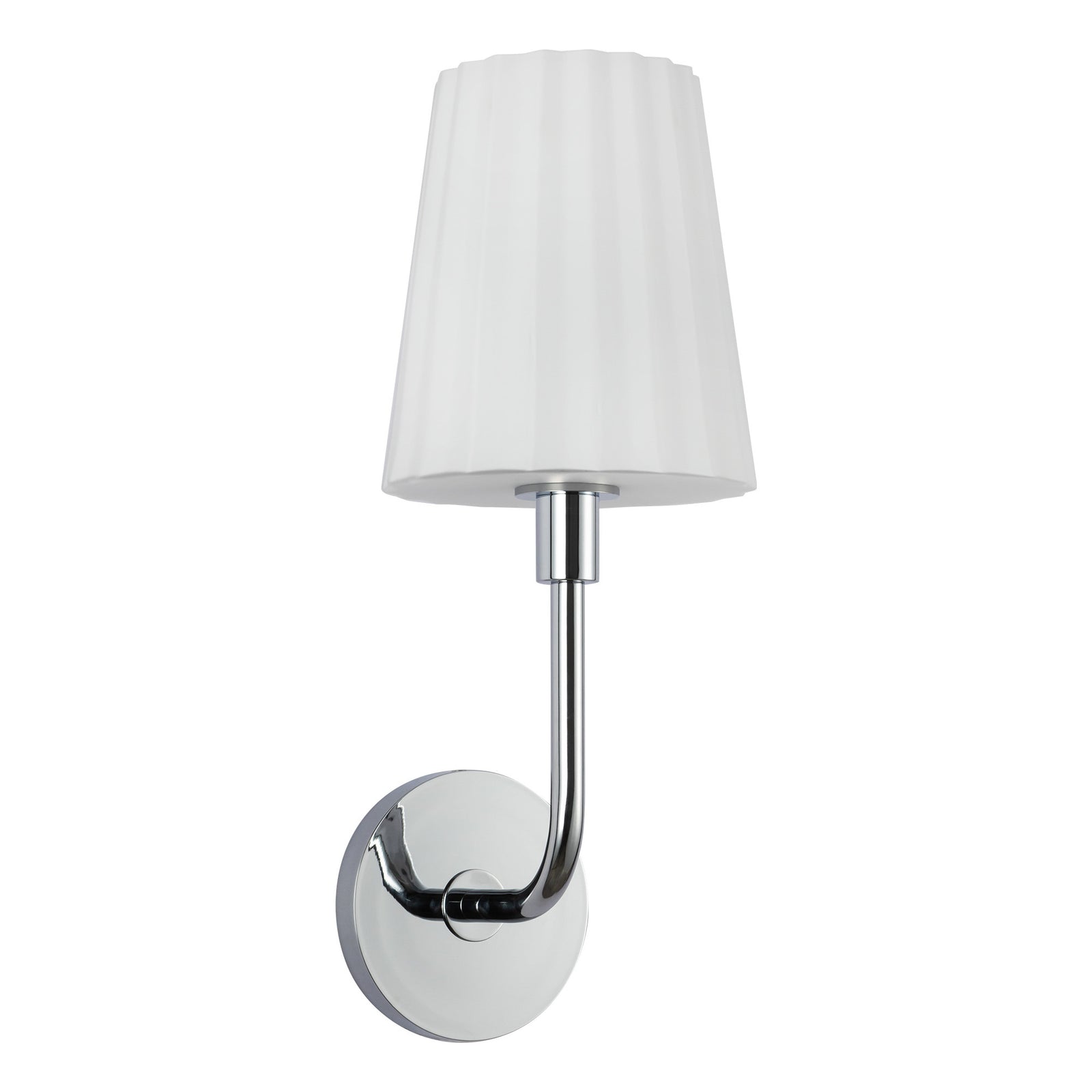 Plisse 7-in Chrome/Opal Matte Glass 1 Light Wall/Vanity