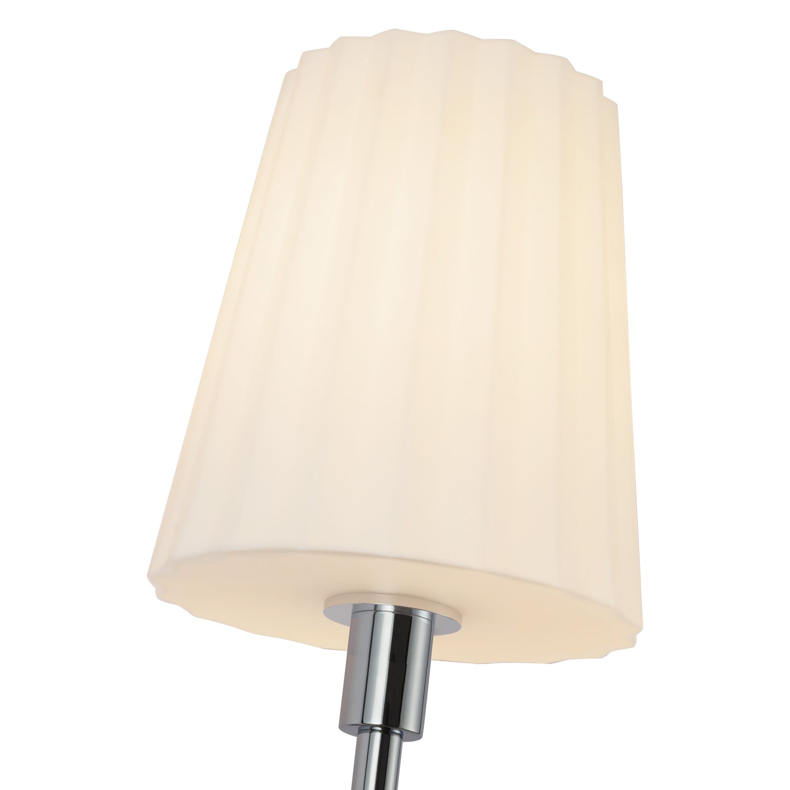 Plisse 7-in Chrome/Opal Matte Glass 1 Light Wall/Vanity