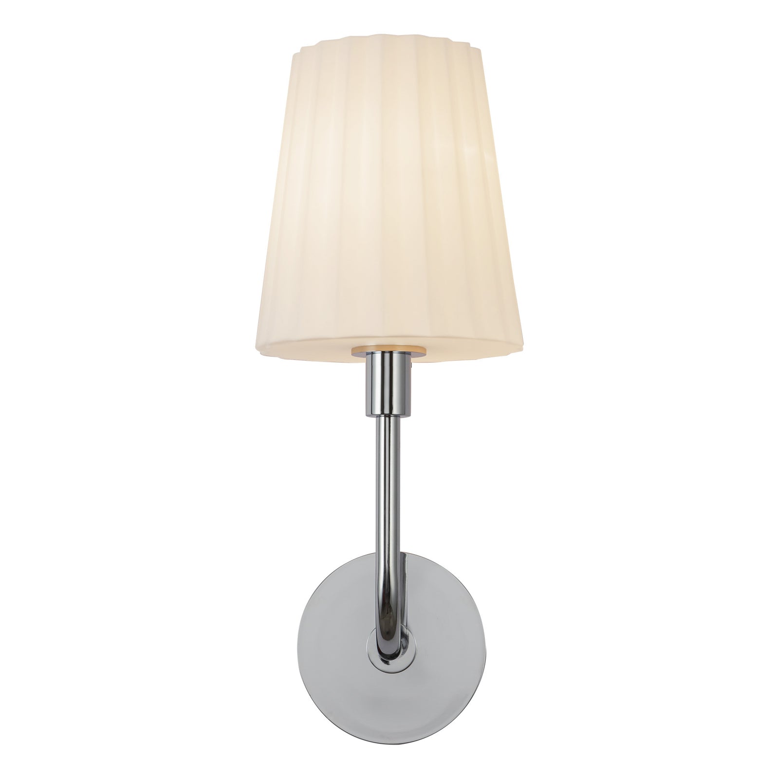 Plisse 7-in Chrome/Opal Matte Glass 1 Light Wall/Vanity