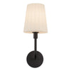 Plisse 7-in Matte Black/Opal Matte Glass 1 Light Wall/Vanity
