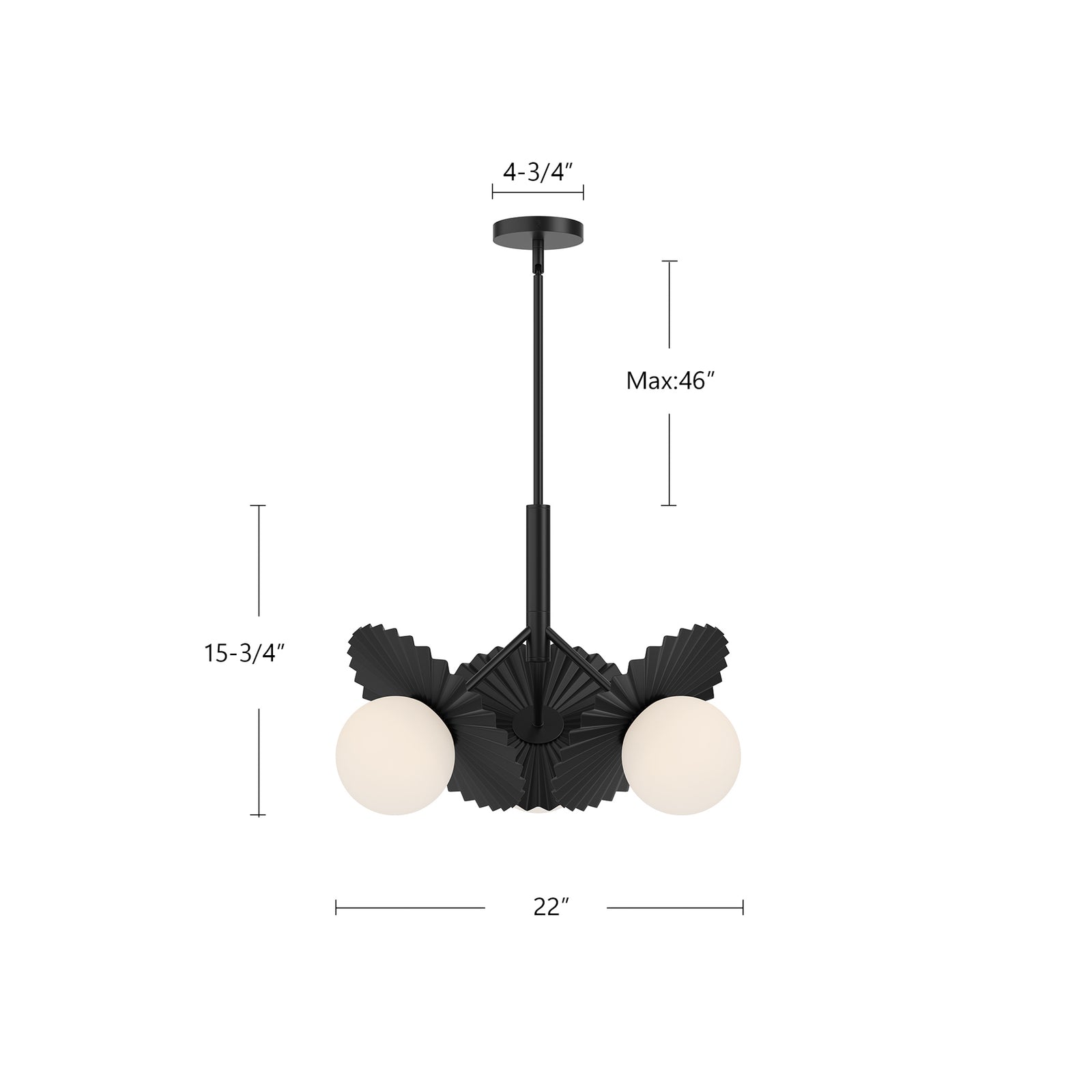 Plume 21-in Brushed Gold/Opal Glass 3 Lights Chandeliers