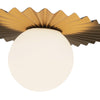 Plume 12-in Brushed Gold/Opal Matte Glass 1 Light Flush Mount