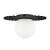 Plume 12-in Matte Black/Opal Matte Glass 1 Light Flush Mount