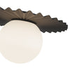 Plume 12-in Matte Black/Opal Matte Glass 1 Light Flush Mount