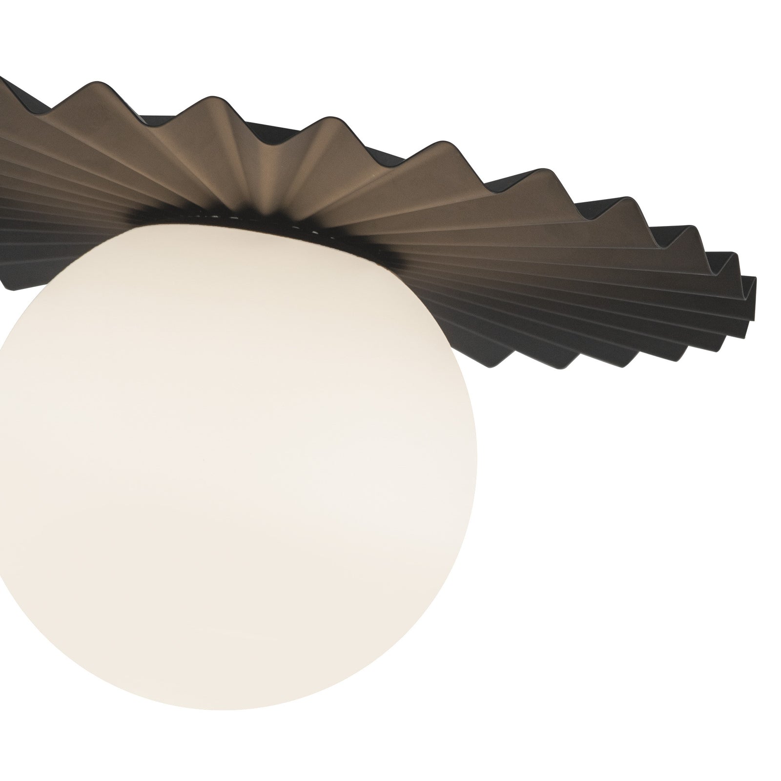 Plume 12-in Matte Black/Opal Matte Glass 1 Light Flush Mount