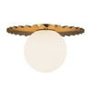 Plume 14-in Brushed Gold/Opal Matte Glass 1 Light Flush Mount
