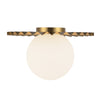 Plume 14-in Brushed Gold/Opal Matte Glass 1 Light Flush Mount