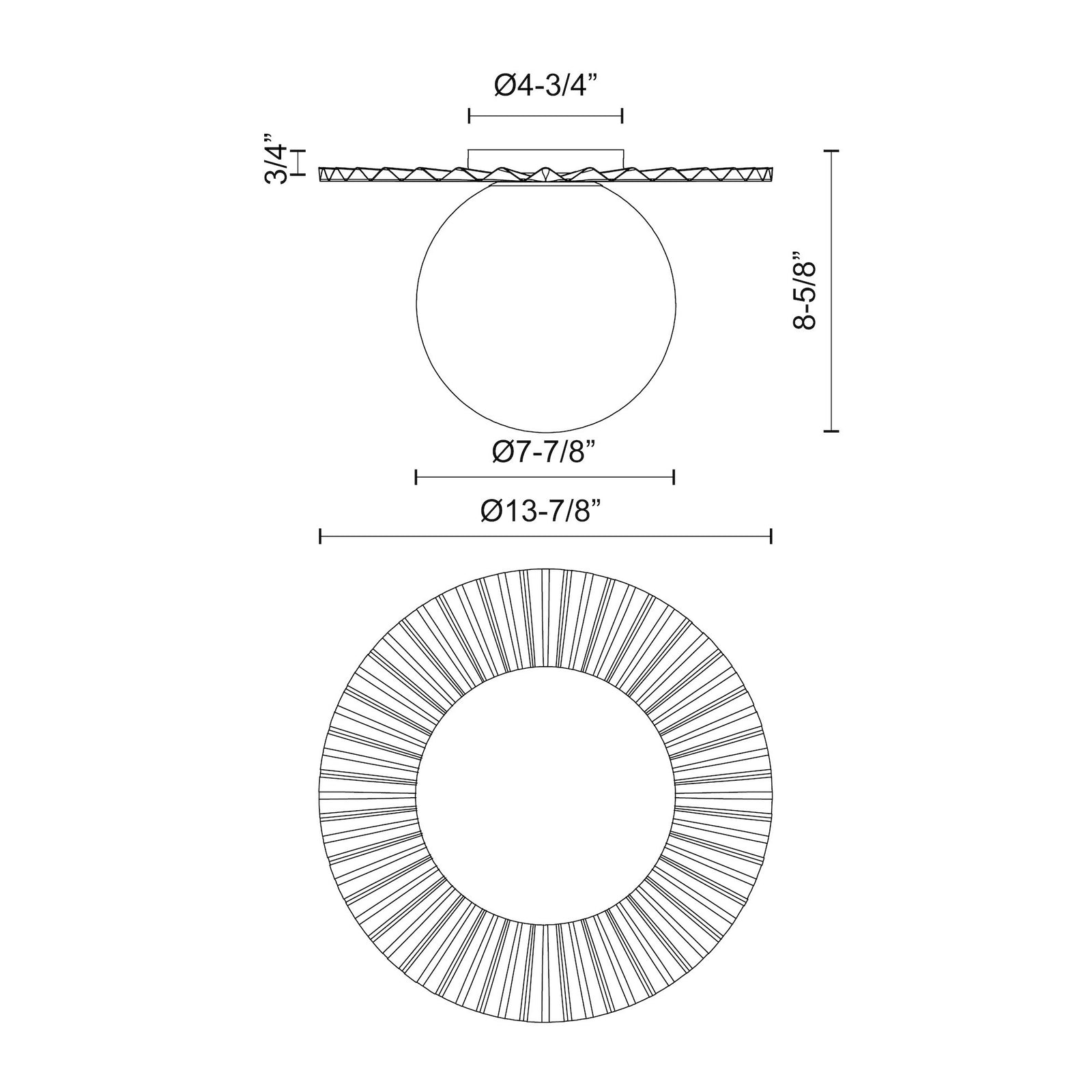 Plume 14-in Brushed Gold/Opal Matte Glass 1 Light Flush Mount