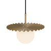 Plume 12-in Brushed Gold/Opal Matte Glass 1 Light Pendant