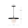 Plume 12-in Matte Black/Opal Matte Glass 1 Light Pendant