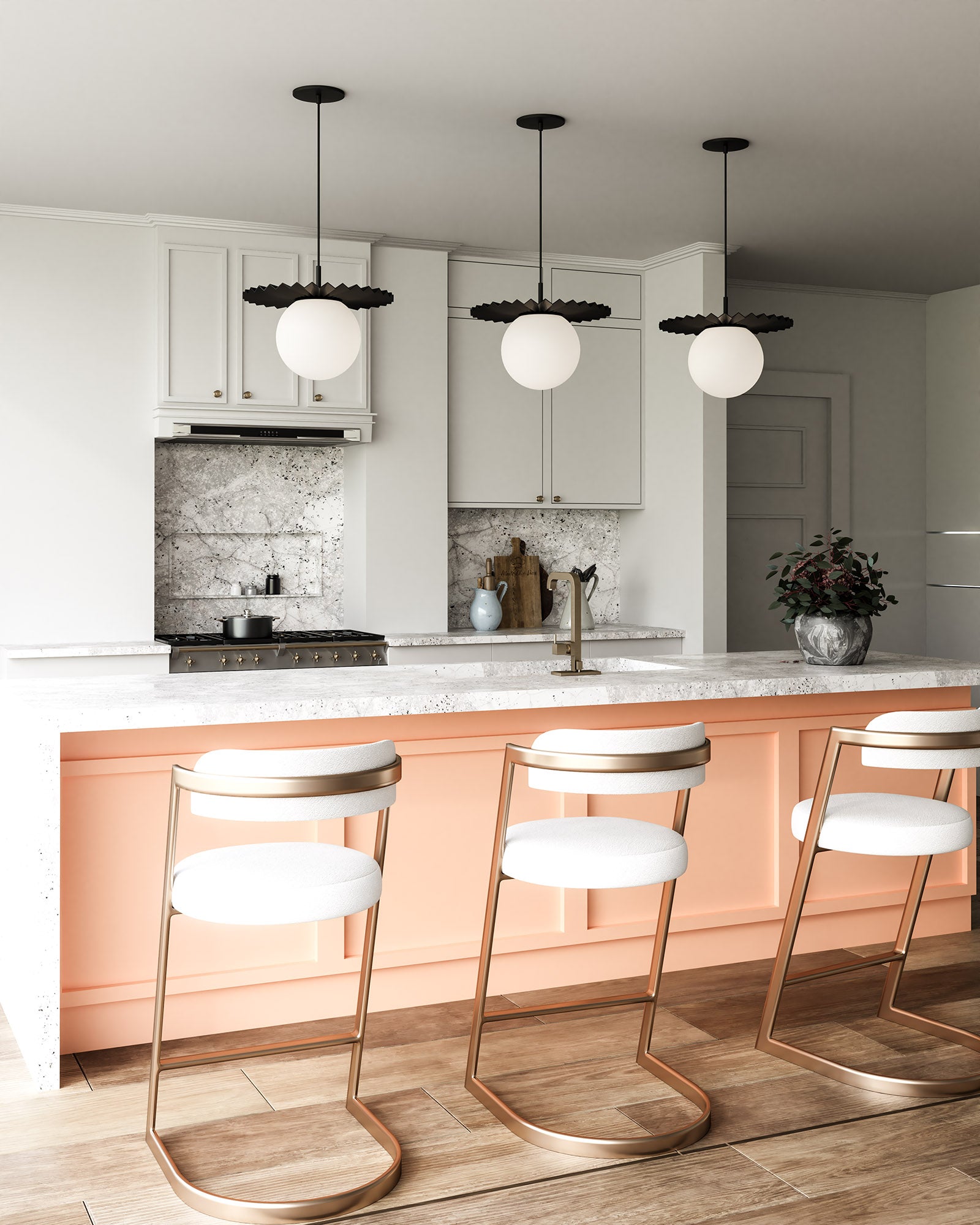 Plume 14-in Matte Black/Opal Matte Glass 1 Light Pendant