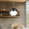 Pluto 4-in Black Chrome LED Pendant