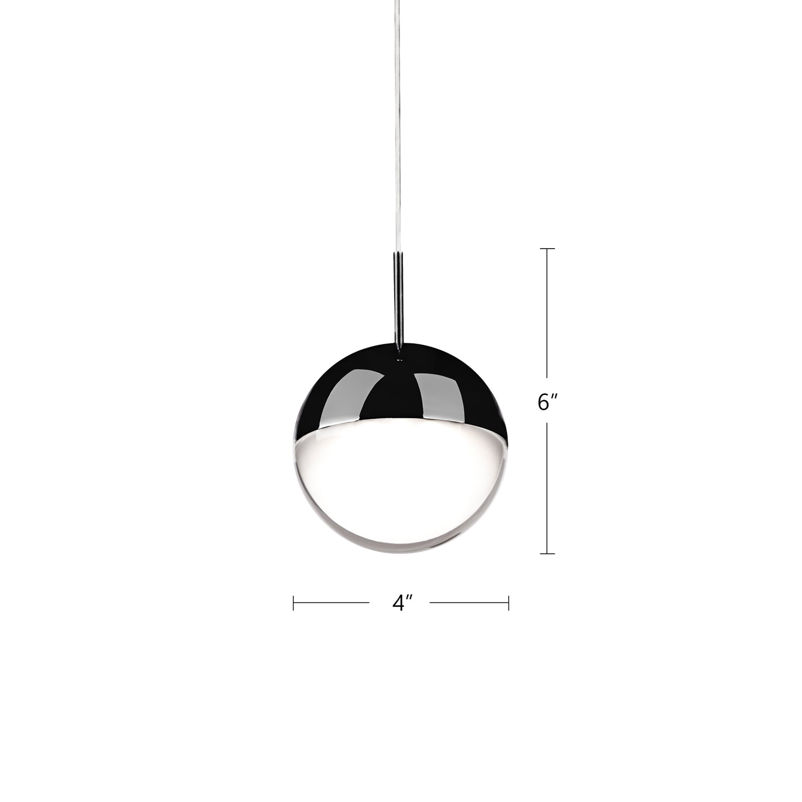 Pluto 4-in Brushed Gold LED Pendant