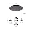 Pluto 14-in Brushed Gold 5-Light Multi Pendant