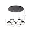 Pluto 18-in Brushed Gold 9-Light Multi Pendant
