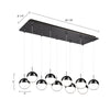 Pluto 27-in Chrome 10-Light Multi Pendant