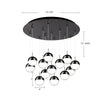 Pluto 24-in Brushed Gold 13-Light Multi Pendant