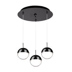 Pluto 11-in Black Chrome 3-Light Multi Pendant