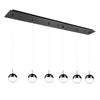 Pluto 42-in Black Chrome 6-Light Multi Pendant