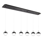 Pluto 42-in Black Chrome 6-Light Multi Pendant
