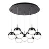 Pluto 18-in Black Chrome 9-Light Multi Pendant