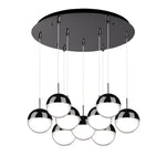 Pluto 18-in Black Chrome 9-Light Multi Pendant