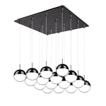 Pluto 20-in Black Chrome 16-Light Multi Pendant