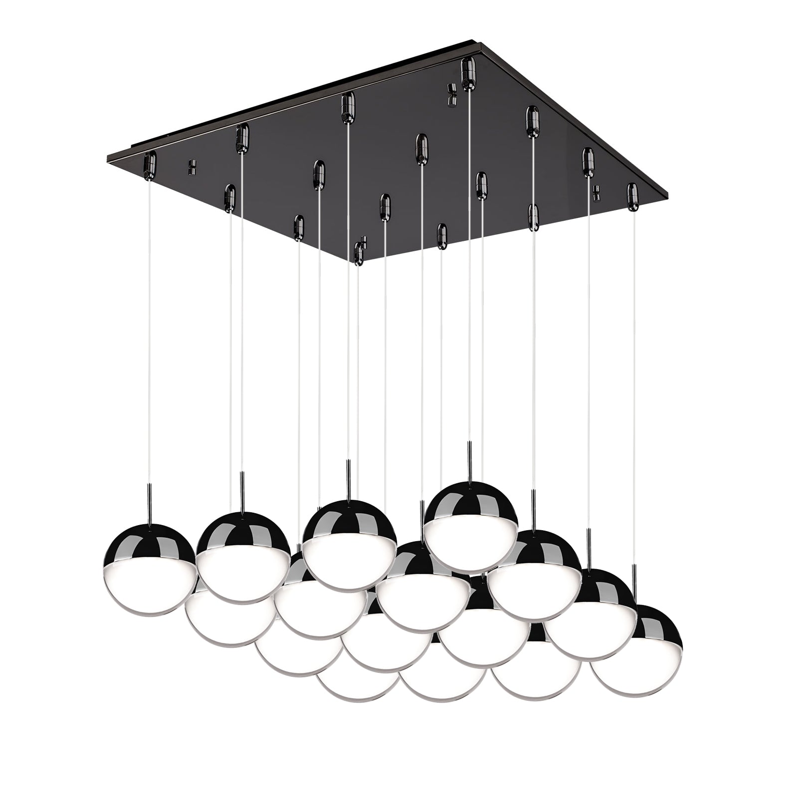 Pluto 20-in Black Chrome 16-Light Multi Pendant