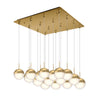 Pluto 20-in Brushed Gold 16-Light Multi Pendant