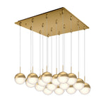 Pluto 20-in Brushed Gold 16-Light Multi Pendant