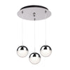 Pluto 12-in Chrome 3-Light Multi Pendant