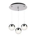 Pluto 12-in Chrome 3-Light Multi Pendant