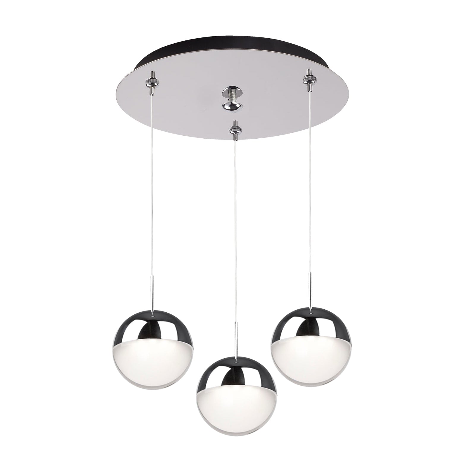 Pluto 12-in Chrome 3-Light Multi Pendant