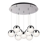 Pluto 18-in Chrome 9-Light Multi Pendant