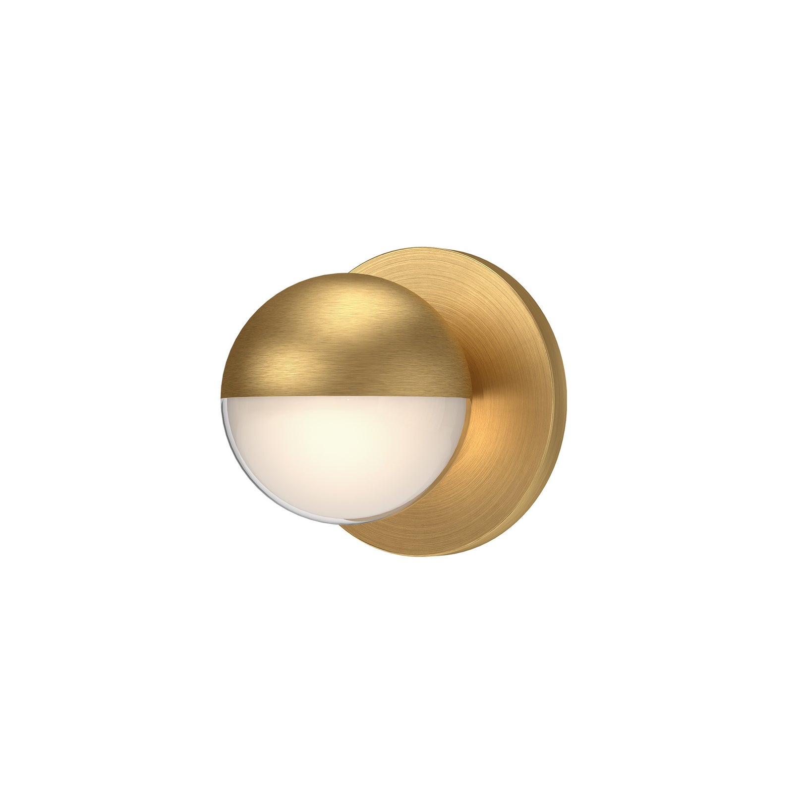 Pluto 5-in Brushed Gold LED Wall Sconce