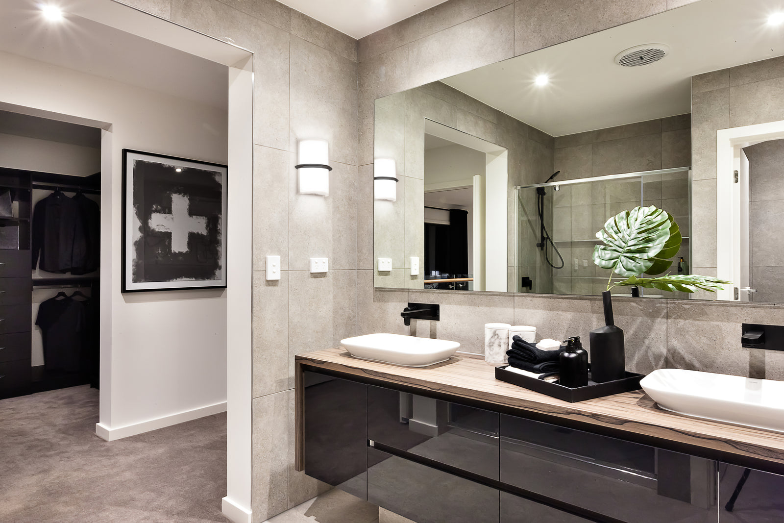 Pondi 9-in Black LED Wall Sconce