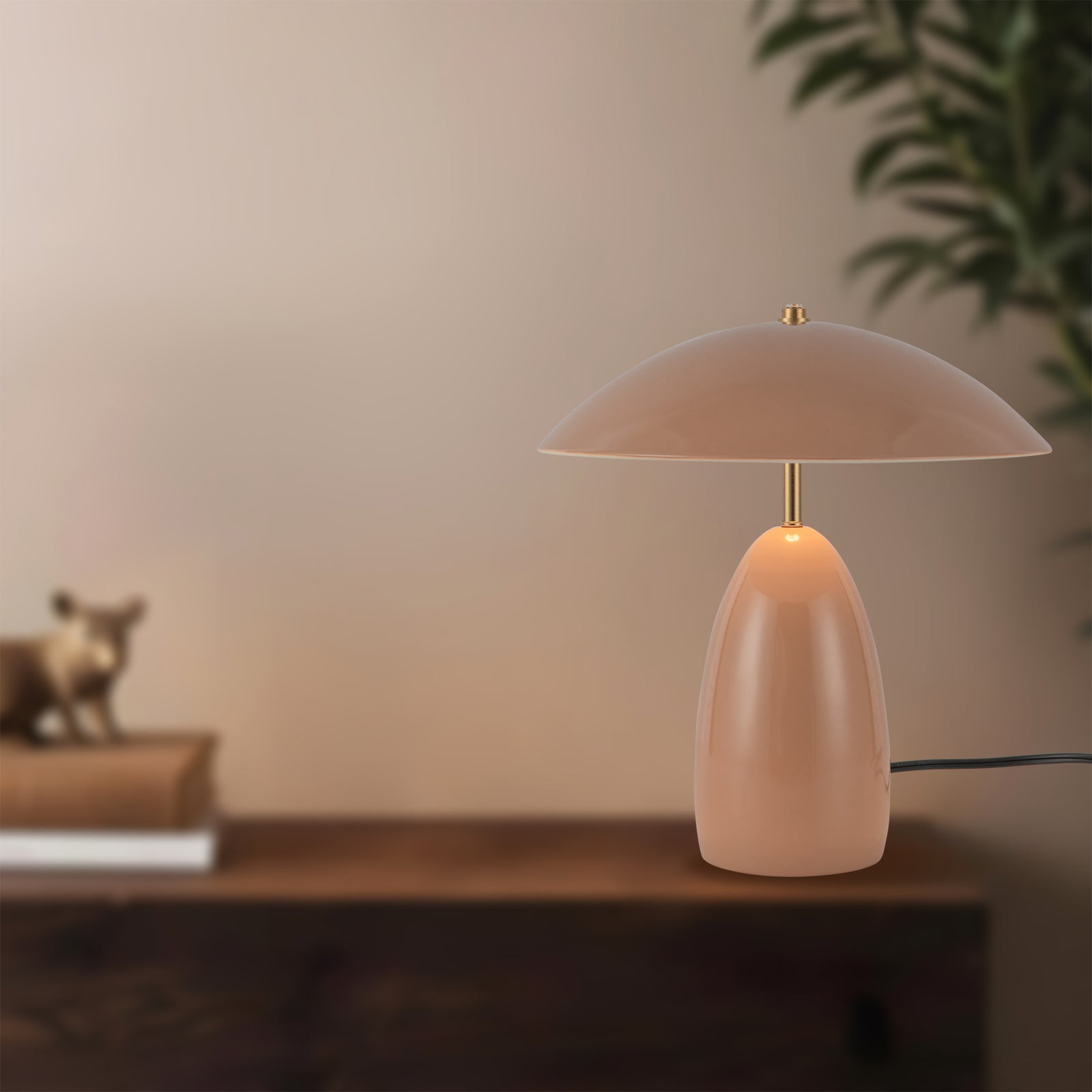 Poppy 12-in Peach LED Table Lamp