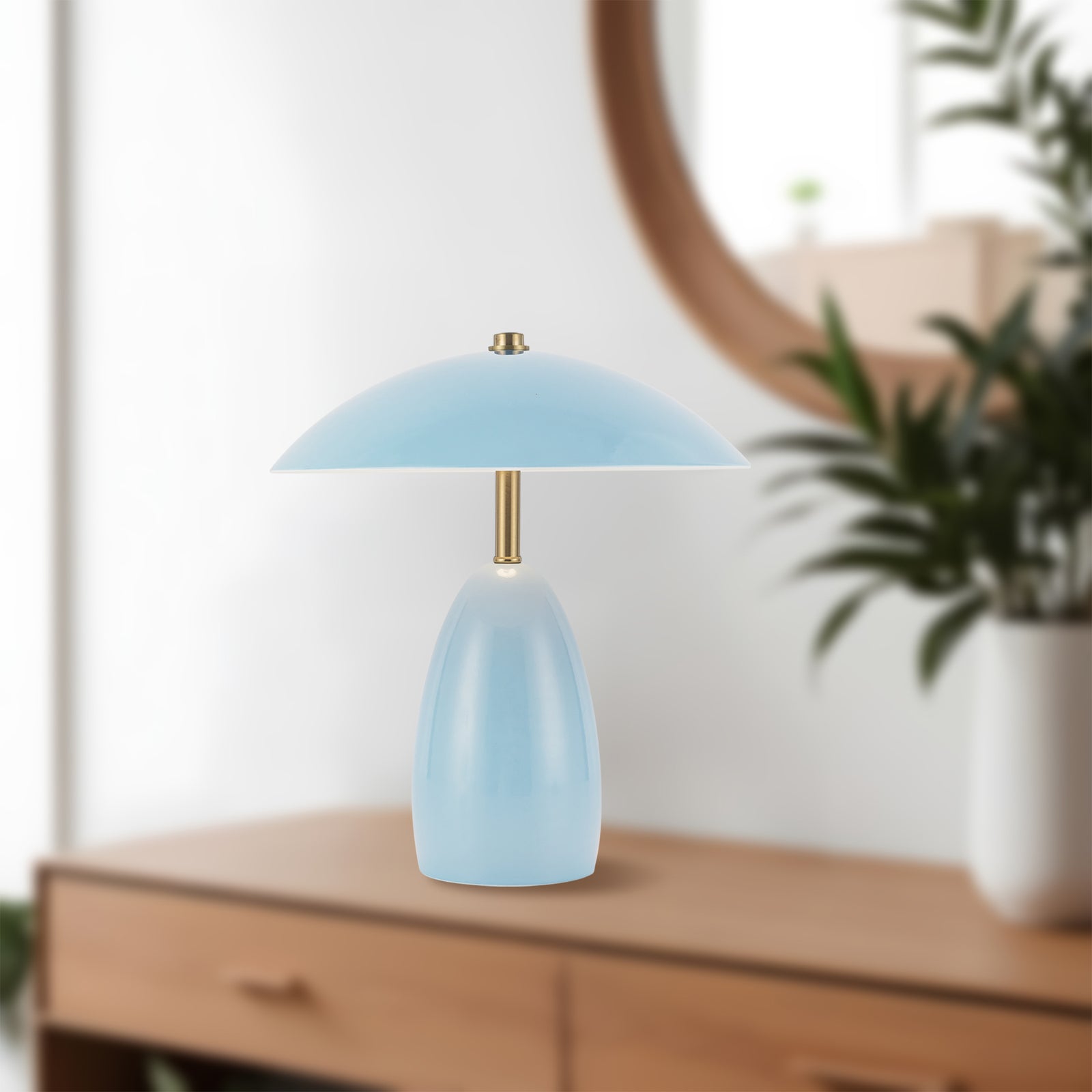 Poppy 9-in Cerulean LED Table Lamp