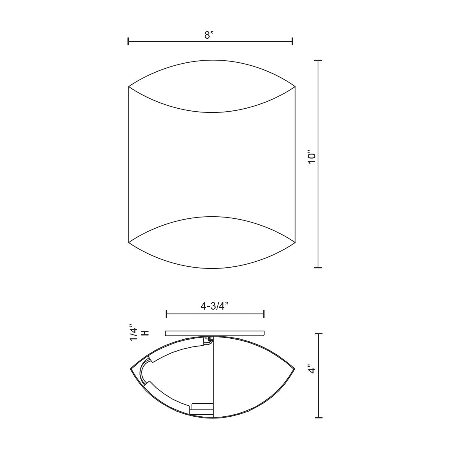 Preston 8-in White LED Wall Sconce