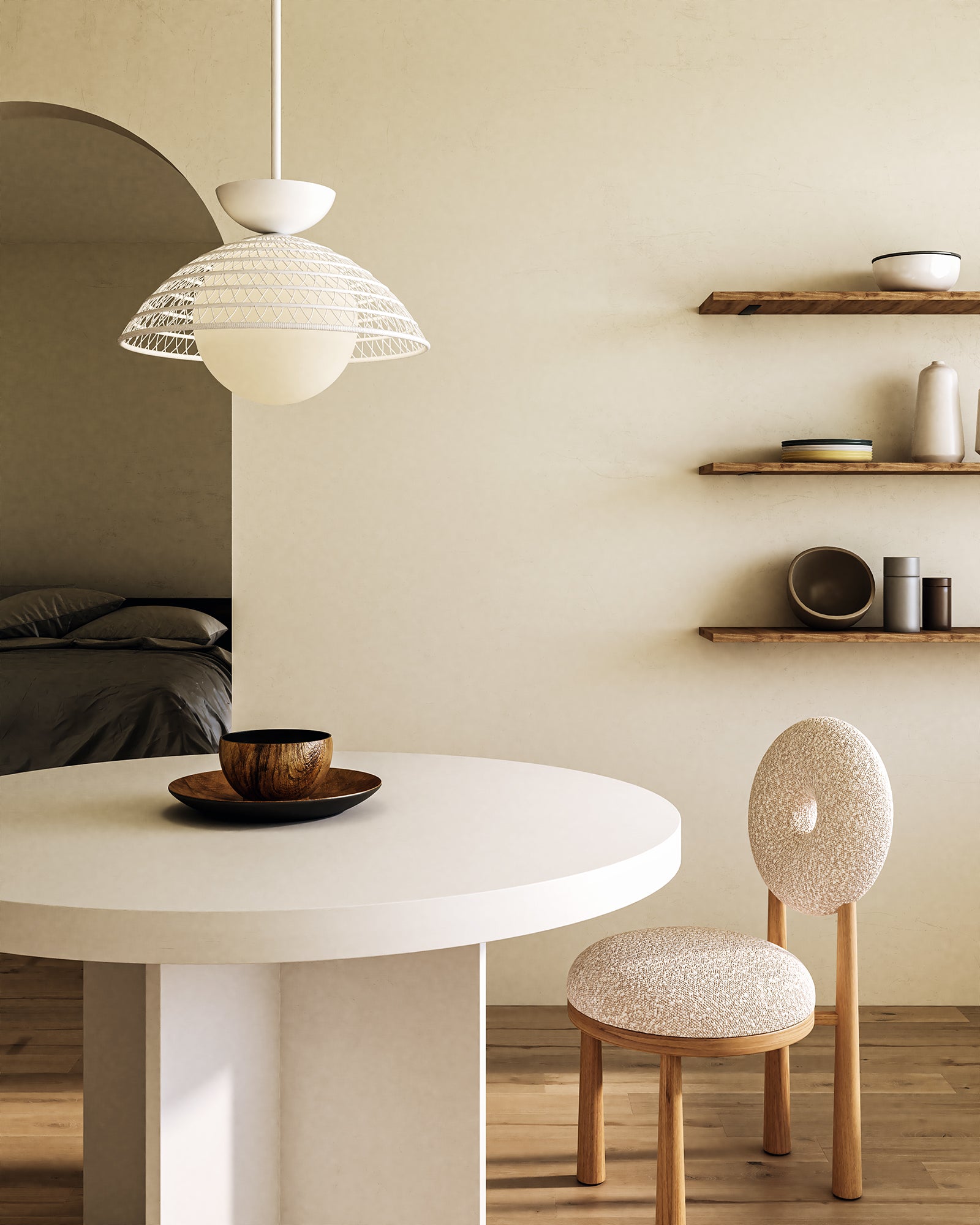 Perth 14-in White/Opal Glass 1 Light Pendant