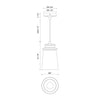 Quincy 6-in Clear Bubble Glass/Textured Black 1 Light Exterior Pendant