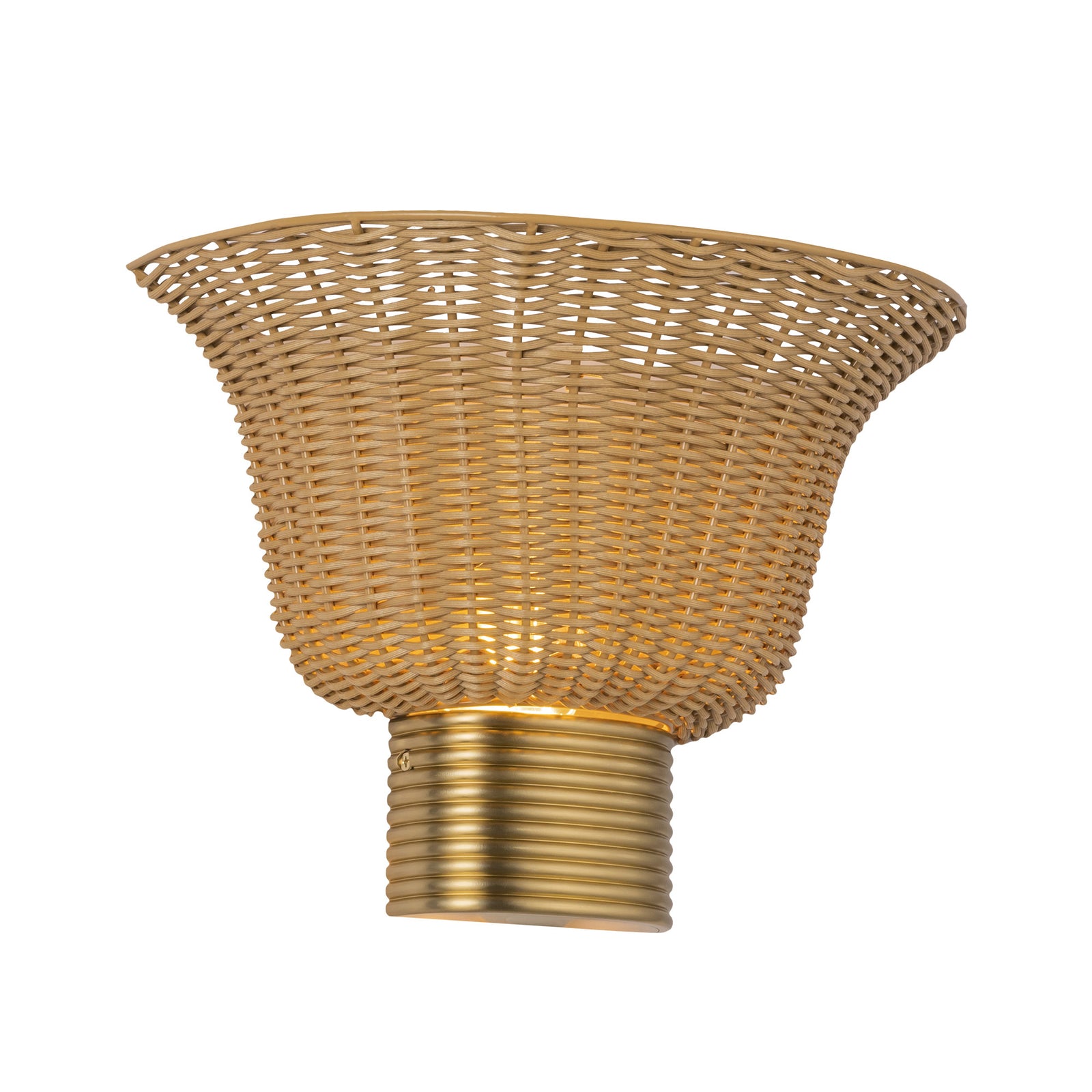 Rancho 14-in Brushed Gold Socket Wall/Vanity Light