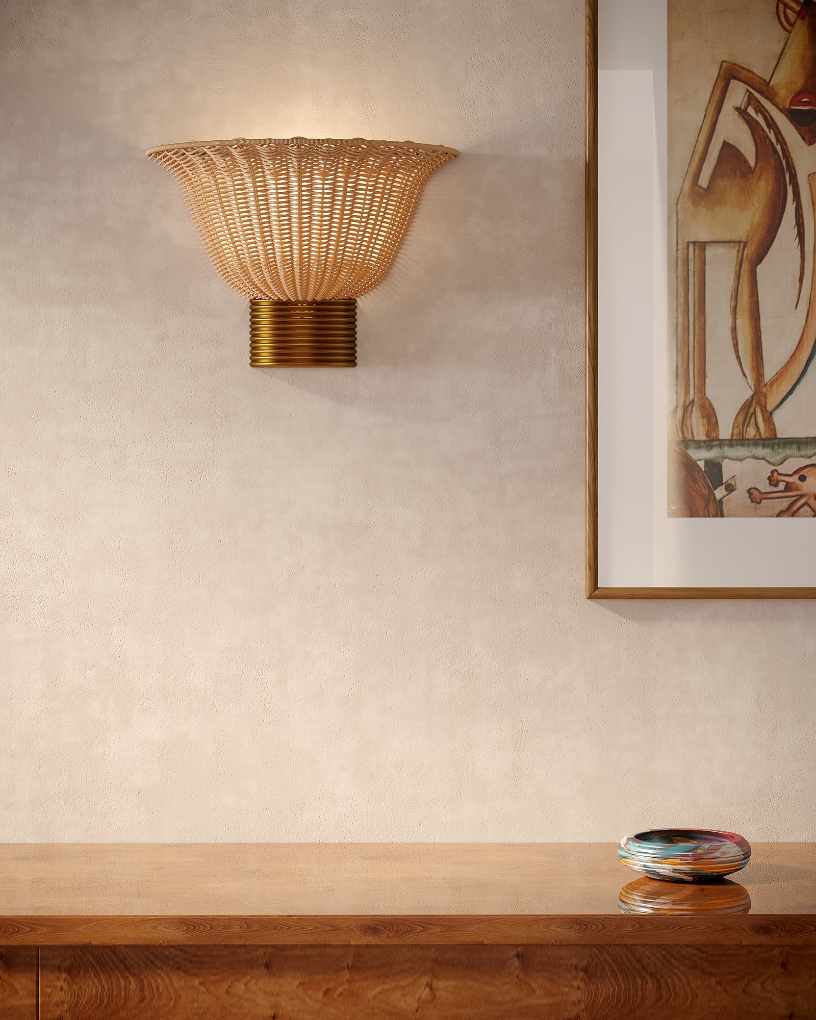 Rancho 14-in Brushed Gold Socket Wall/Vanity Light
